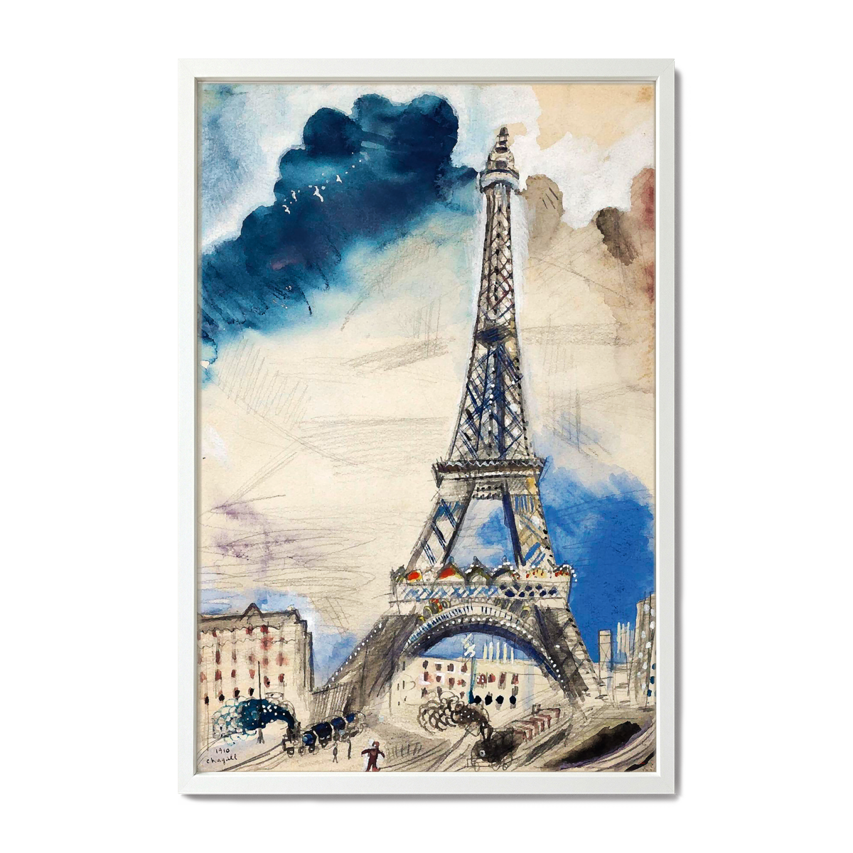 Marc Chagall リトグラフ PARIS　ポスター Quadro Decorativo A Torre Eiffel Marc Chagall